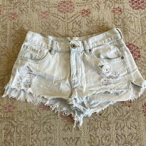 Bullhead white wash denim shorts